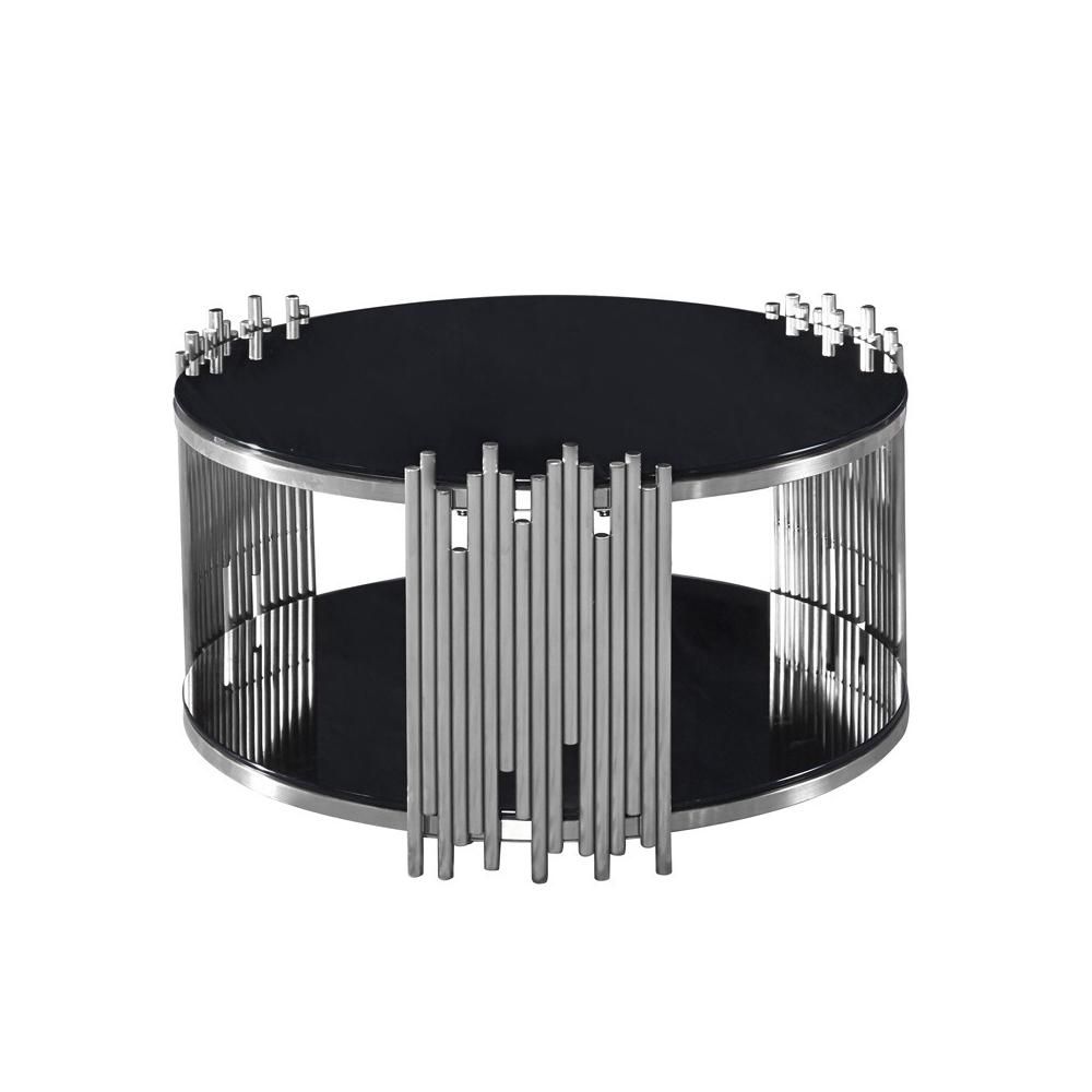 Zenith Craft Table- Black Glass