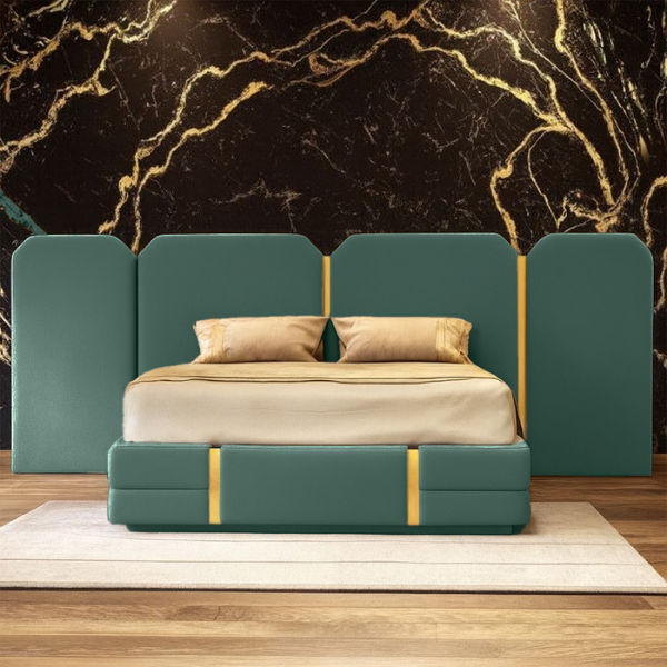 Kirala Modern Sleigh Bed King Forest