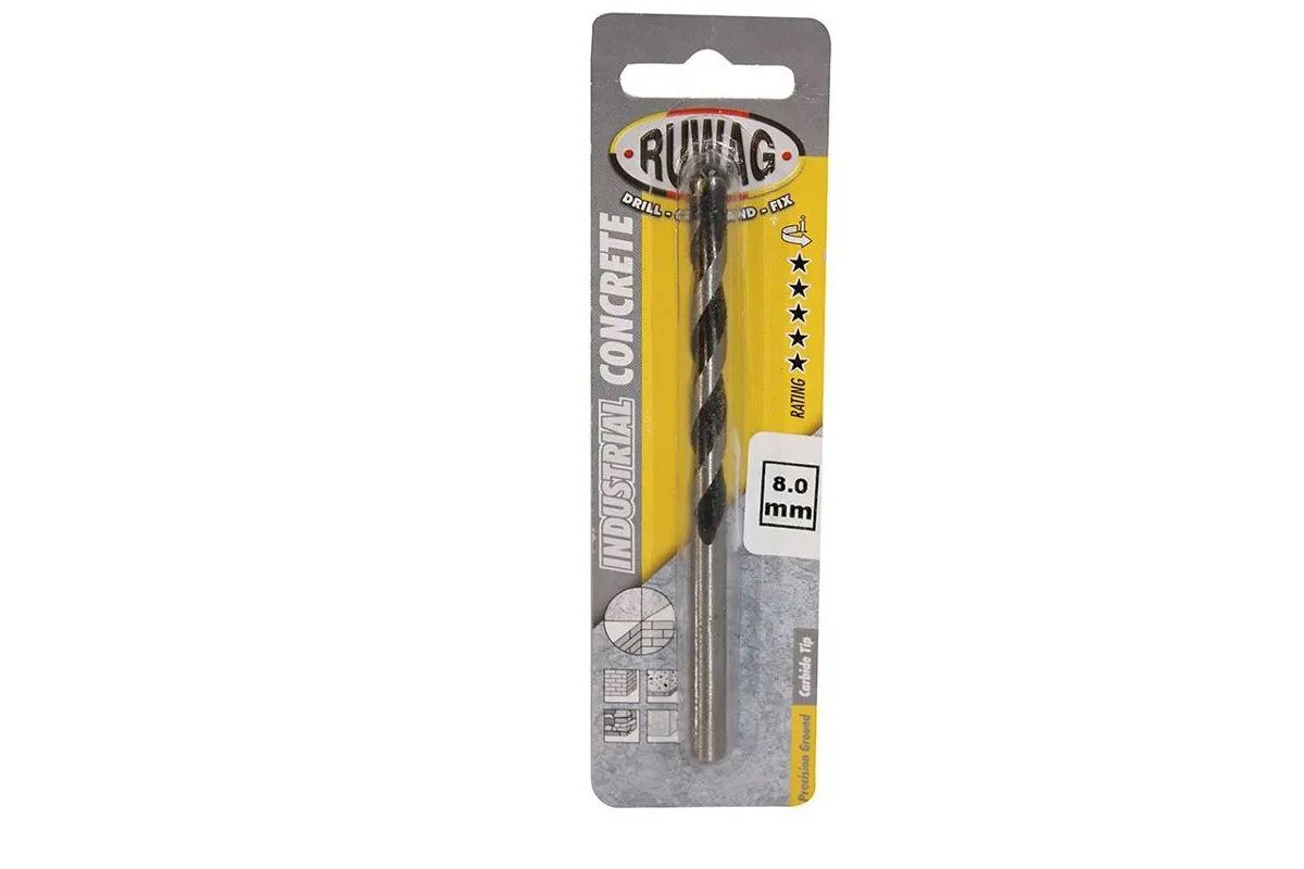 Concrete Drill Bit, Ruwag, 8mm (4 pack) BY WOODLY