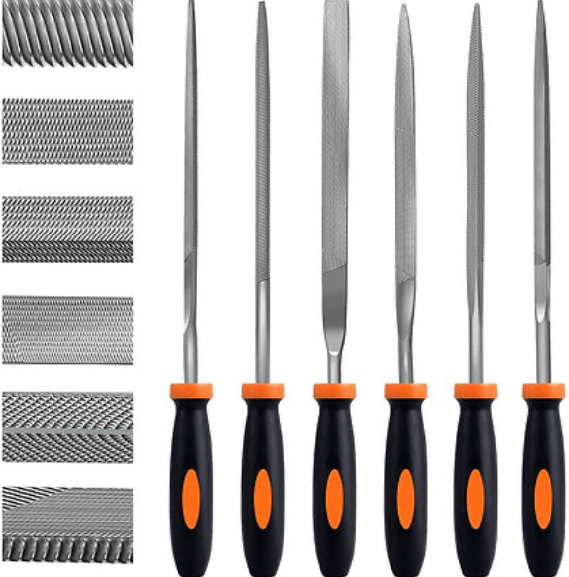 Needle File Set, 6PCS Premium Hand Metal Files 140MM