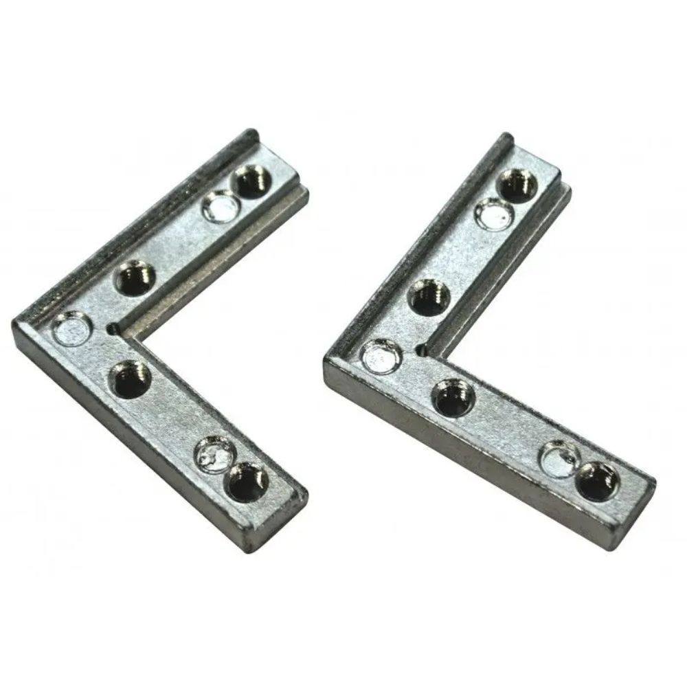 Steel 90-Degree Corner Brackets 4 Piece Set – Aluminium Frame Door Connectors