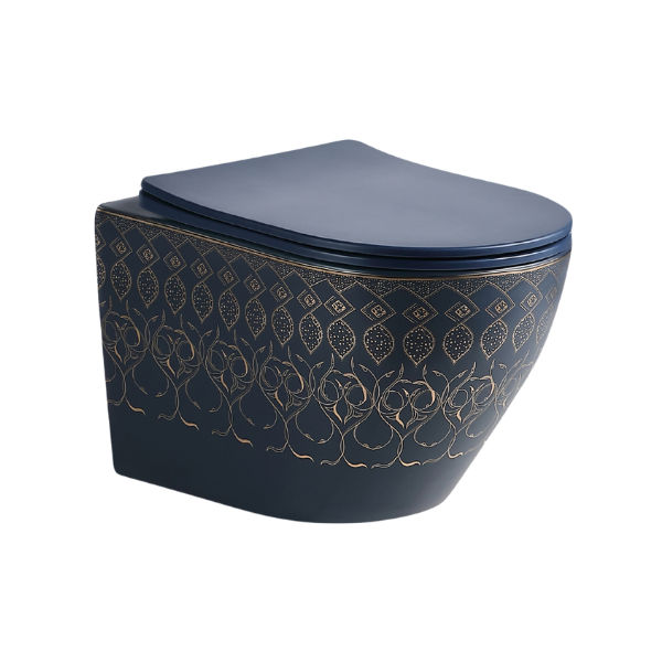 WALL HUNG TOILET - AZALEA - MATT BLUE ART