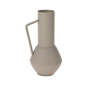 Lance Grey Sandblast Iron Vase - 9x9x17cm