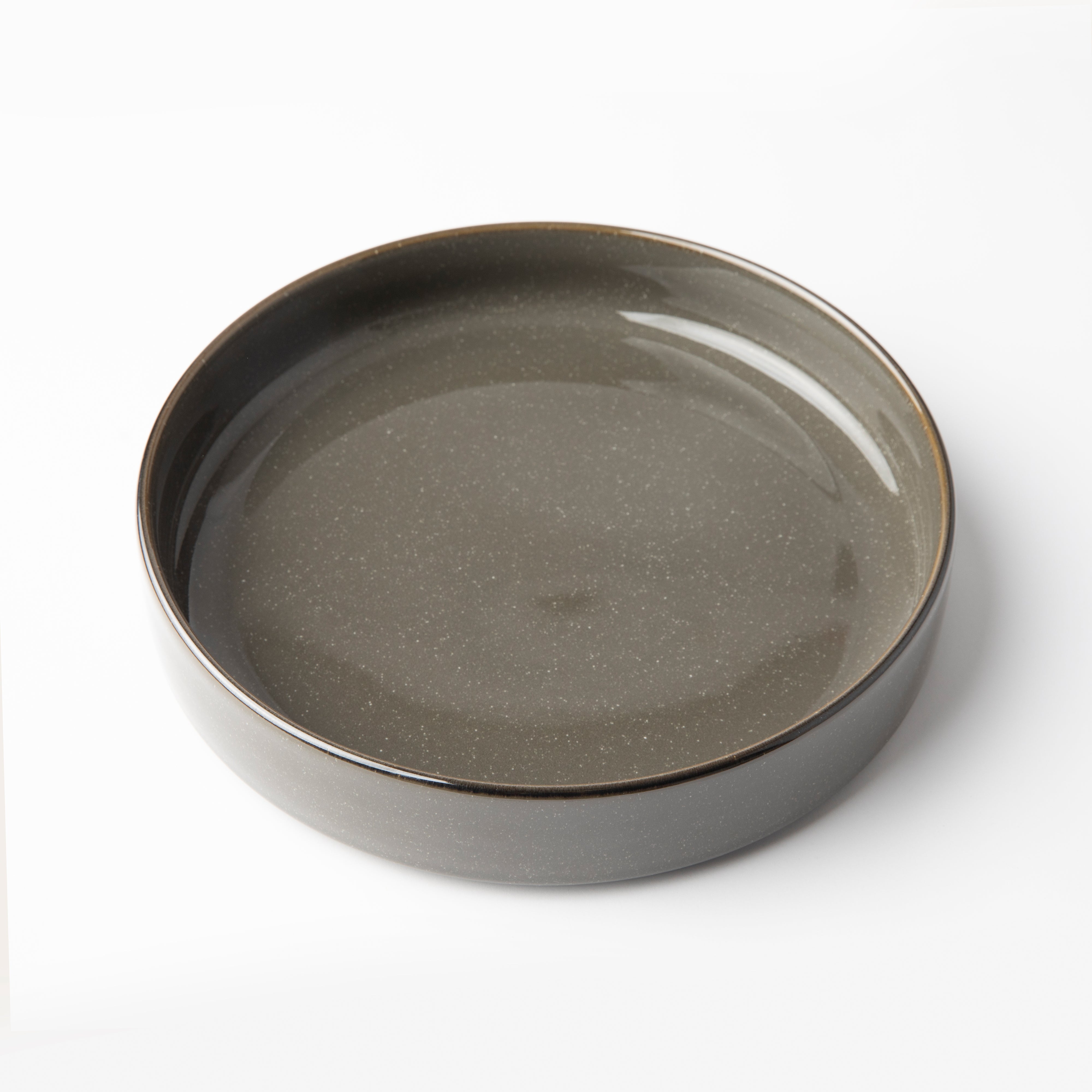 OMADA Flat Stackable Grey Pasta Bowl Set of 4