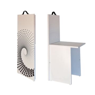 SpaceSave Flip n Flat Folding Chair - White
