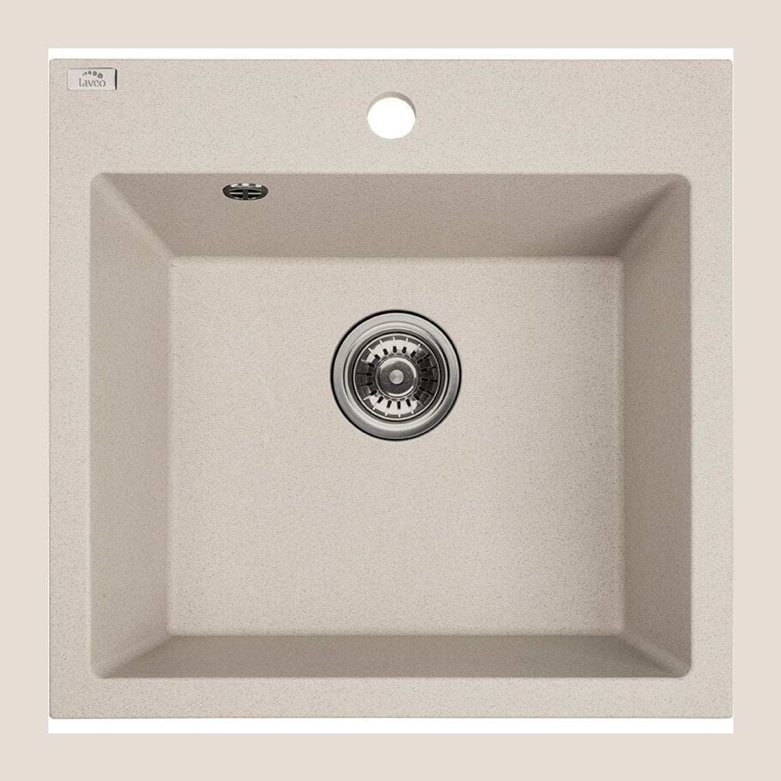 Laveo Alena 490 Granite Composite Kitchen Sink 1 Bowl - Beige (Beach Sand)