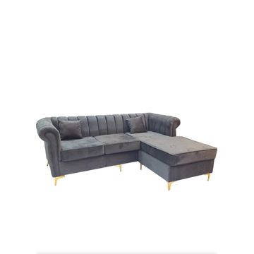 LATINA UNIVERSAL STRIPE COUCH GREY VELVET