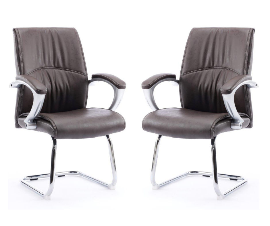TOCC Big Man CEO Visitor Chair – Brown Set of 2
