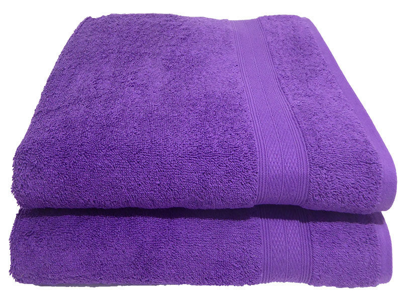 Bunty's Plush 450GSM 90x150cms Bath Sheets - Royal Lilac(2pc Pack)