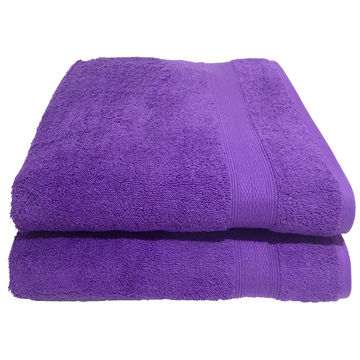 Bunty's Plush 450GSM 90x150cms Bath Sheets - Royal Lilac(2pc Pack)