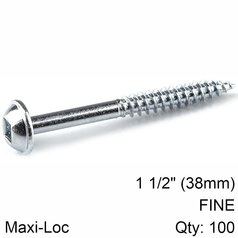 Kreg Zinc Pocket Hole Screws 38mm 1.50