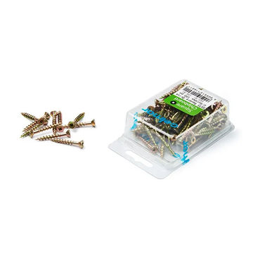 Chipboard Screws, Square, No.8, 4mm x 35mm, 100 Pieces