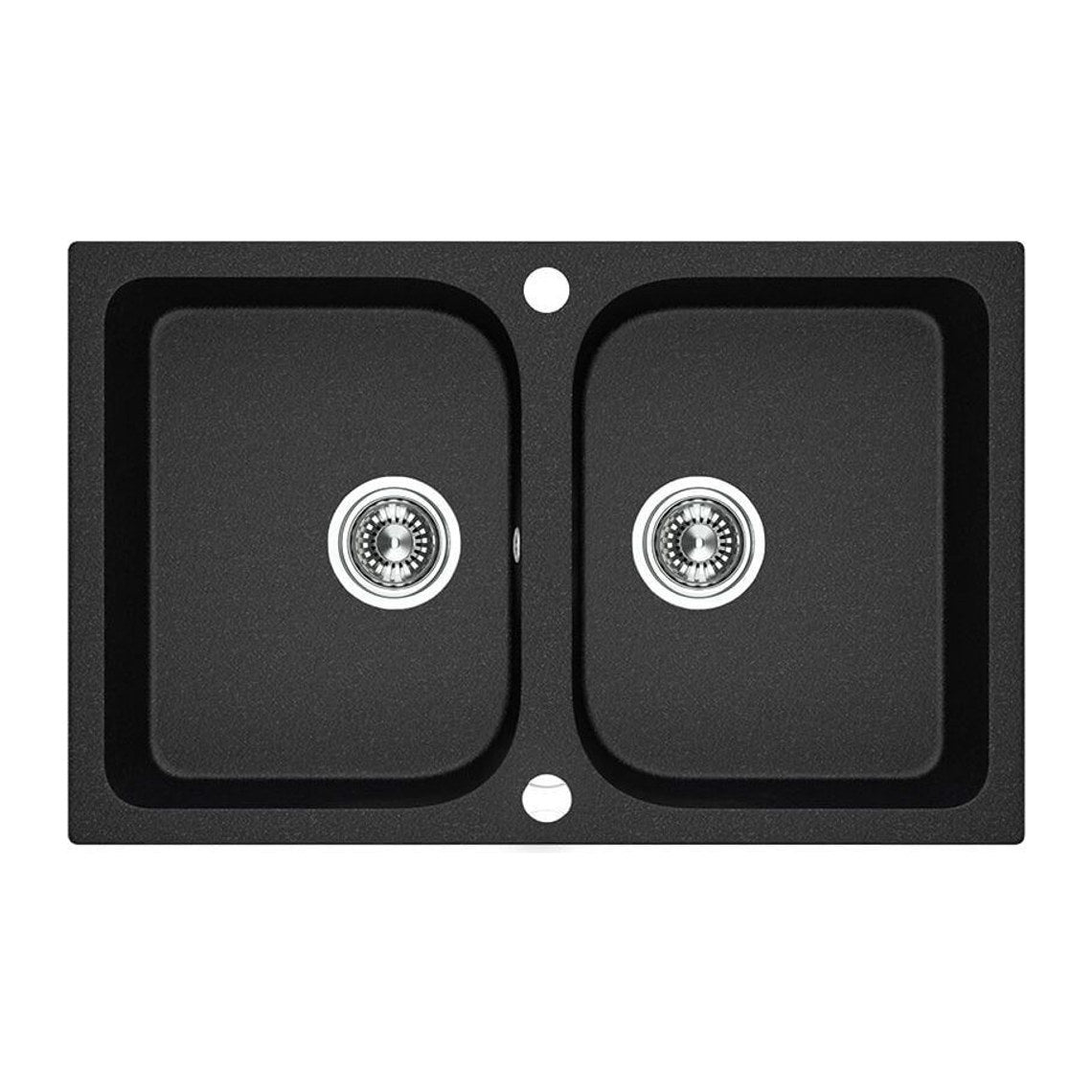 Laveo Celia 760 Granite Composite Kitchen Sink 2 Bowl - Black