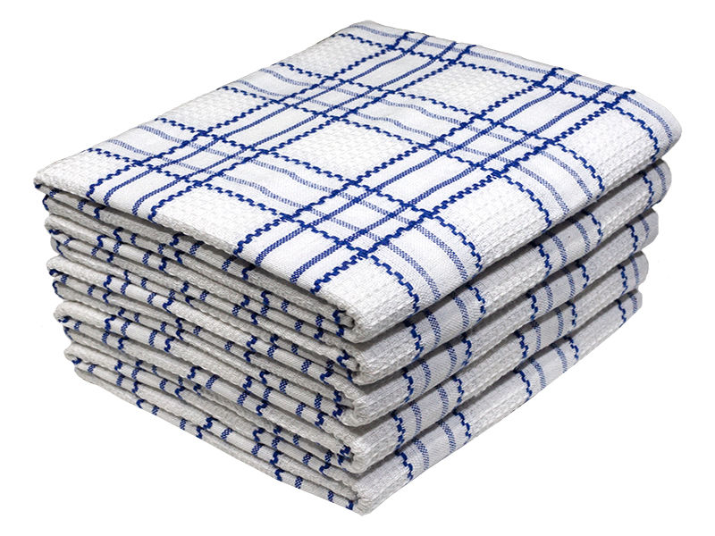 Bunty's Kitchen Towel - Design 2610 - 046x70cms - (05 Pc Pack) - Checks - Victoria Blue