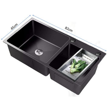 HOMZ AIYI DBL SINK WITH COLANDER