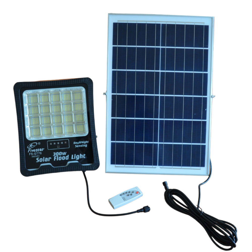 300W LED Solar Flood Light & Solar Panel