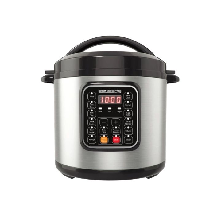 CONDERE PLUS 6 Litre Electric Pressure Cooker, Smart Rice Cooker, Slow Cooker