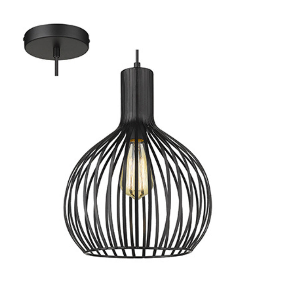 Pendant Light 1 X E27 Black Radiant Lighting