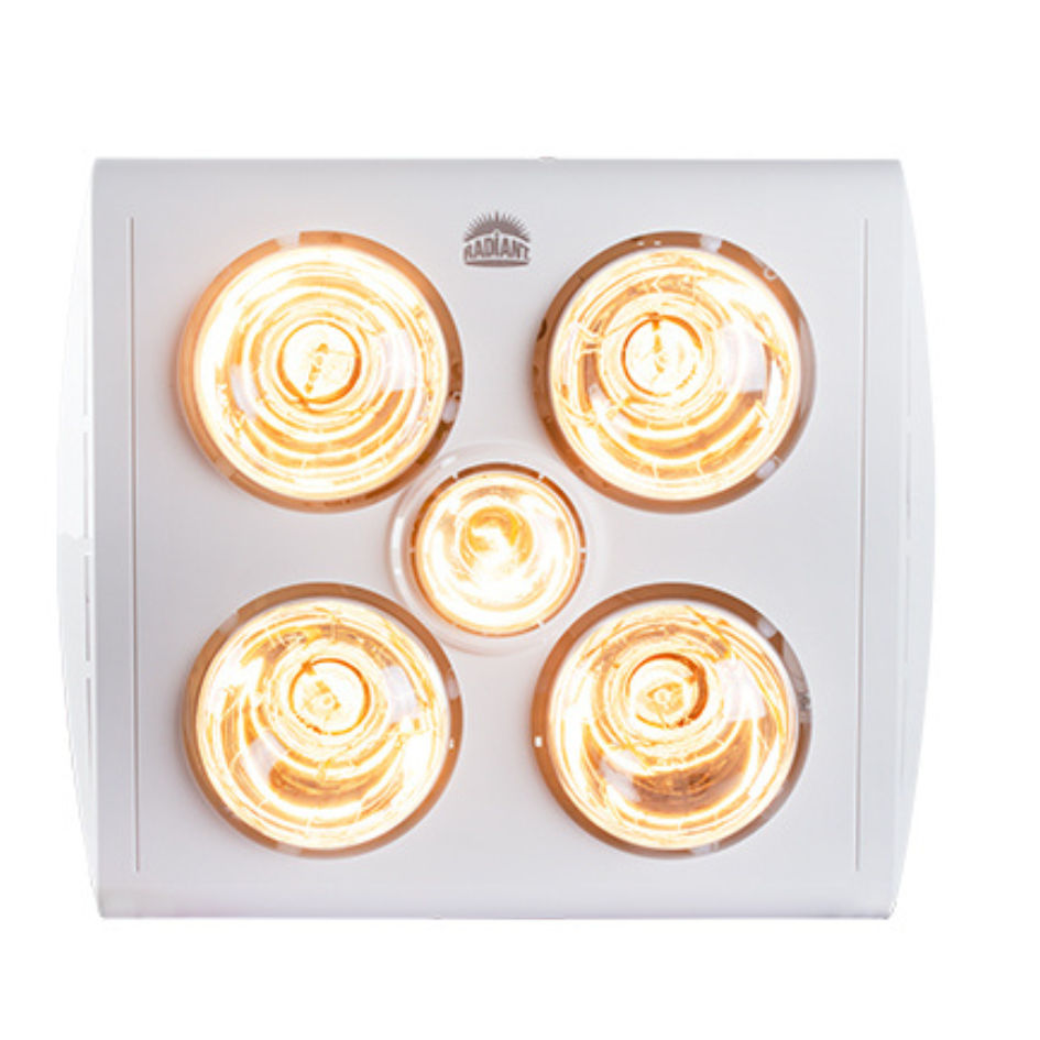 5LT Ceiling Light/Heater/Extractor Fan White