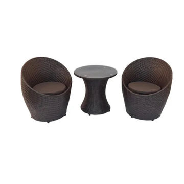 Patio Cocktail set brown wicker