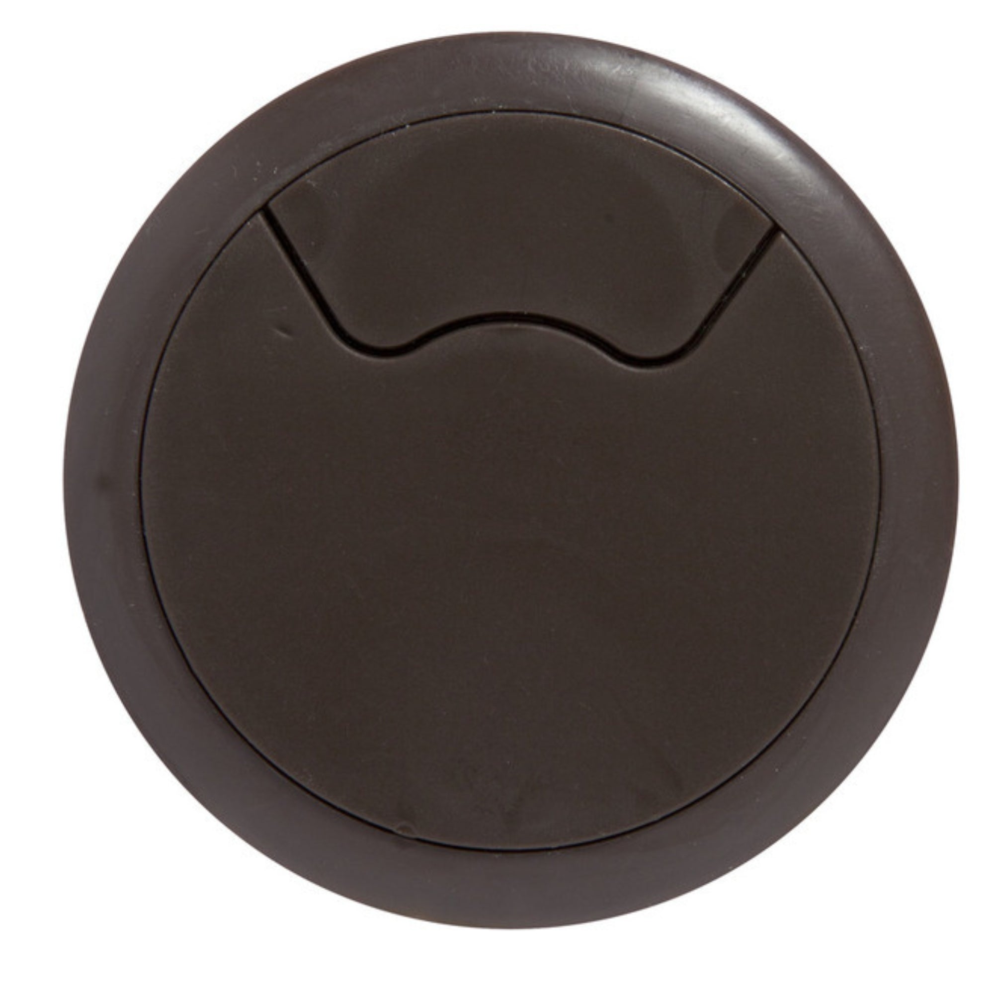ROCO Round Cable Management Desk/Counter Port Brown 64mm