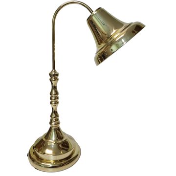 Traditional Brass Table Lamp with Brass Metal Shade