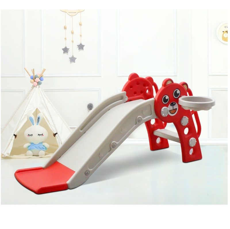 Children's Slide with an Integrated Basketball Hoop