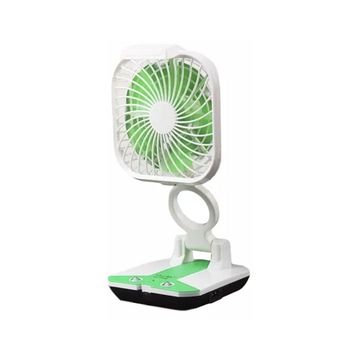 Rechargeable folding fan with LED light