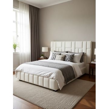 Modern Upholstered Base and Headboard Set - Queen