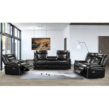 GOF Furniture - Hubson Black Sofa
