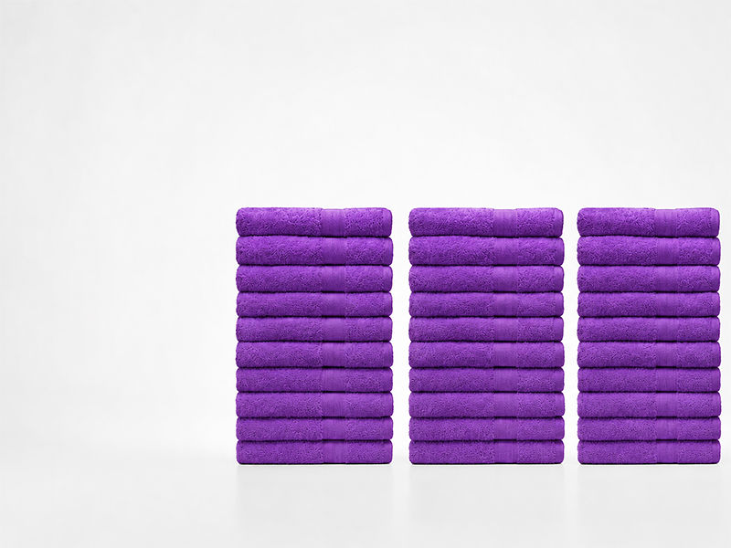 Plush 450GSM 70x130cms Bath Towels - Royal Lilac (30pc Pack)