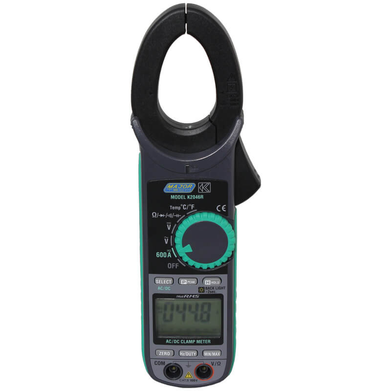 600A Professional AC/DC True RMS Clamp Meter (K2046R) - Major Tech