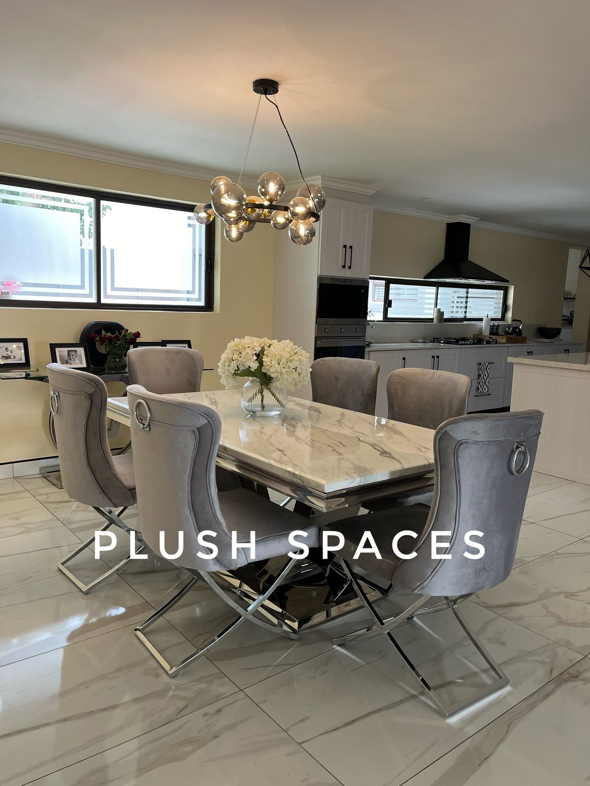 Anashe Plush Marble Dining Set
