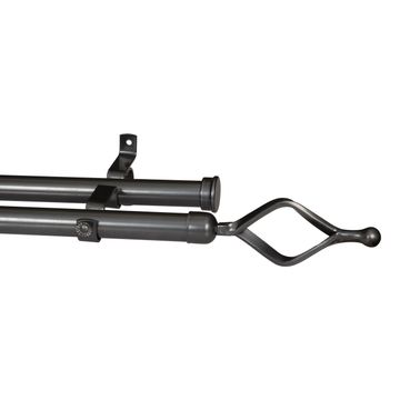 28MM DOUBLE POLE SET-ARROW FINIAL-GUN METAL-2M