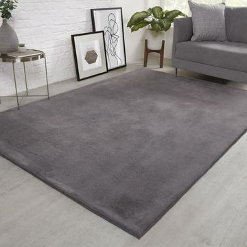 Nu Dekor - Faux Rabbit Fur Carpet - 160 x 230cm - Dark Grey