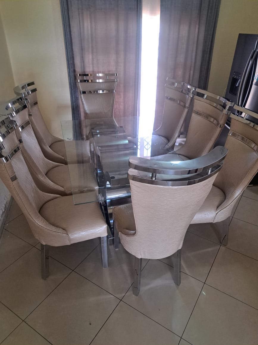 8 Seater Stainless Dining Room Set