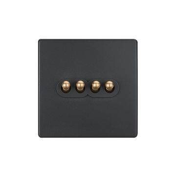 Classic Grey with Brass Toggle, 4 Lever