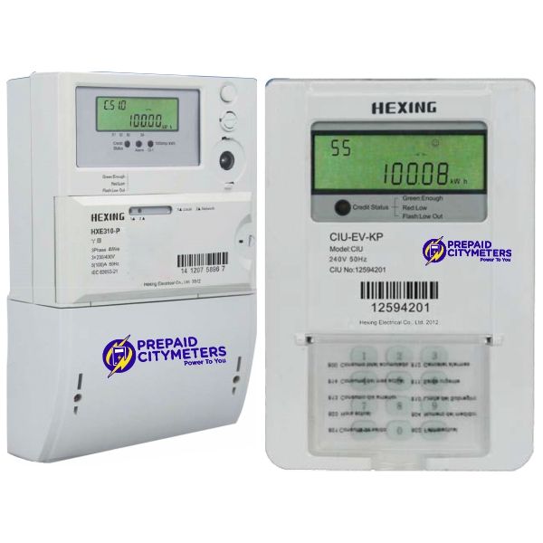 HXE330PLC - HXE330, 3ph 100A meter with  PLC coms. Meter Inc CIU.