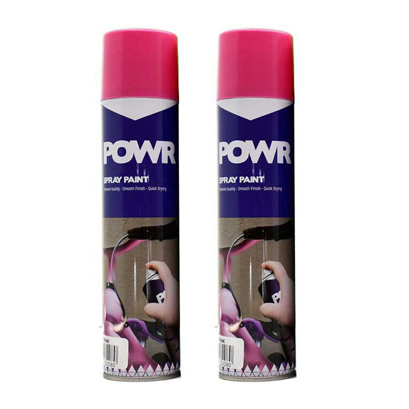 POWR Spray Paint Standard Hot Pink 300ml ( 2 Pack )