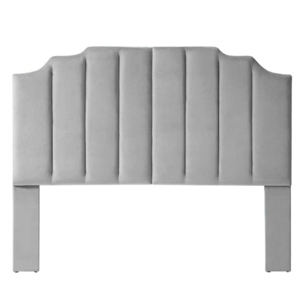 Seraphina Velvet Headboard Queen Grey