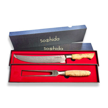 Soshida Damascus Elite Carving Set