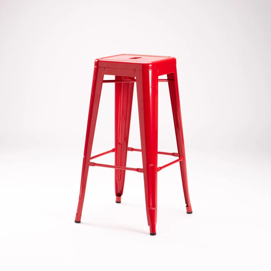 BRONX Barstool — Industrial High Chair with Metal Legs and Padded Seat