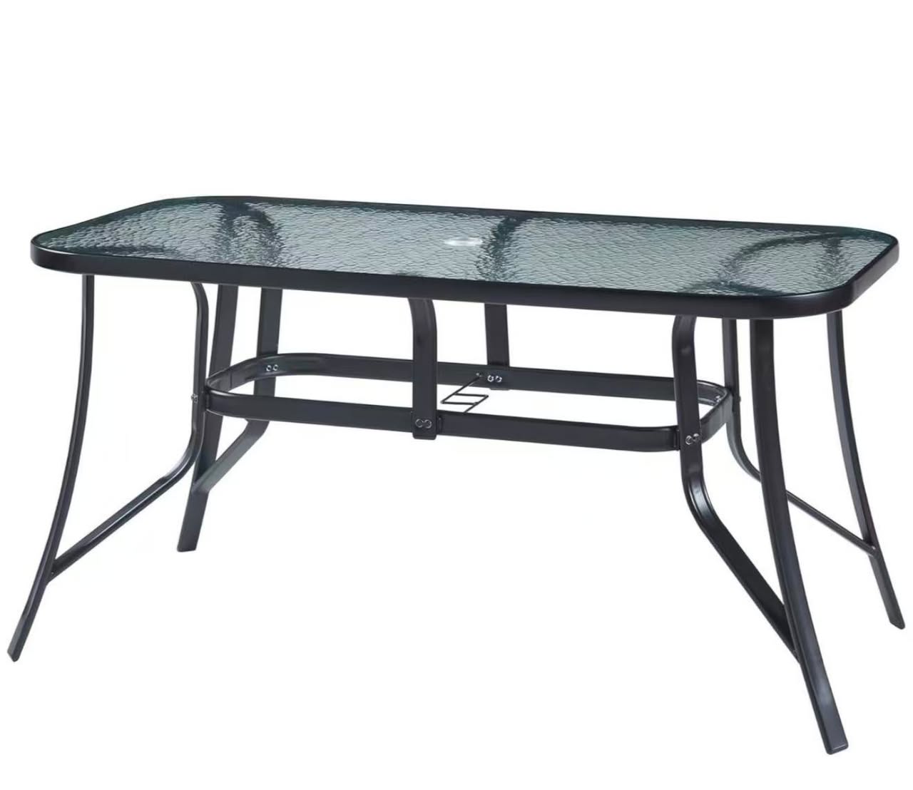 6 Seater Rectangular Glass Top Table