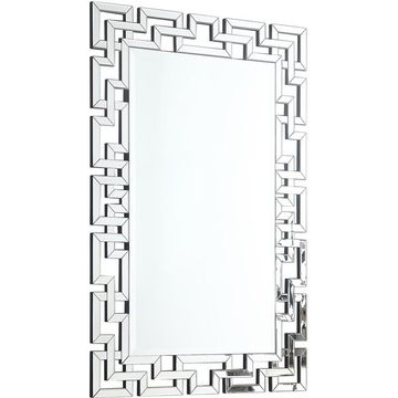 Luxury Design Geometric Wall Mounted Glass Mirror 120 cm x 80 cm Size