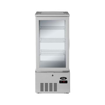Refrigerated glass display cabinet - 74Lt, White - GALILEO