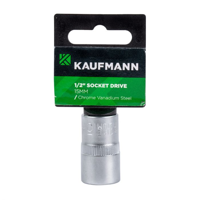 Kaufmann - Socket Drive - 1/2inch - 15mm - Bulk Pack of 10