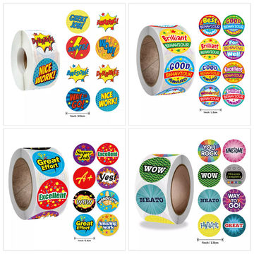 Teacher School Motivational Stickers combo- 4 pack (2000 stickers)