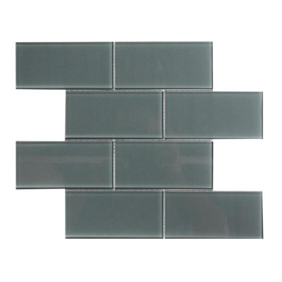 Mosaic Glass Tile Metro Gunmetal 300x300mm