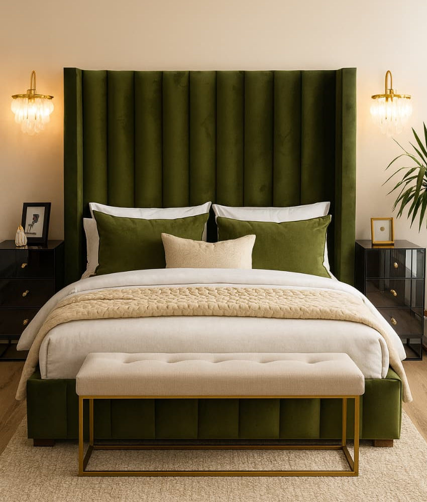 Paris Headboard And Base Queen - 152cm Base & 240cm Headboard
