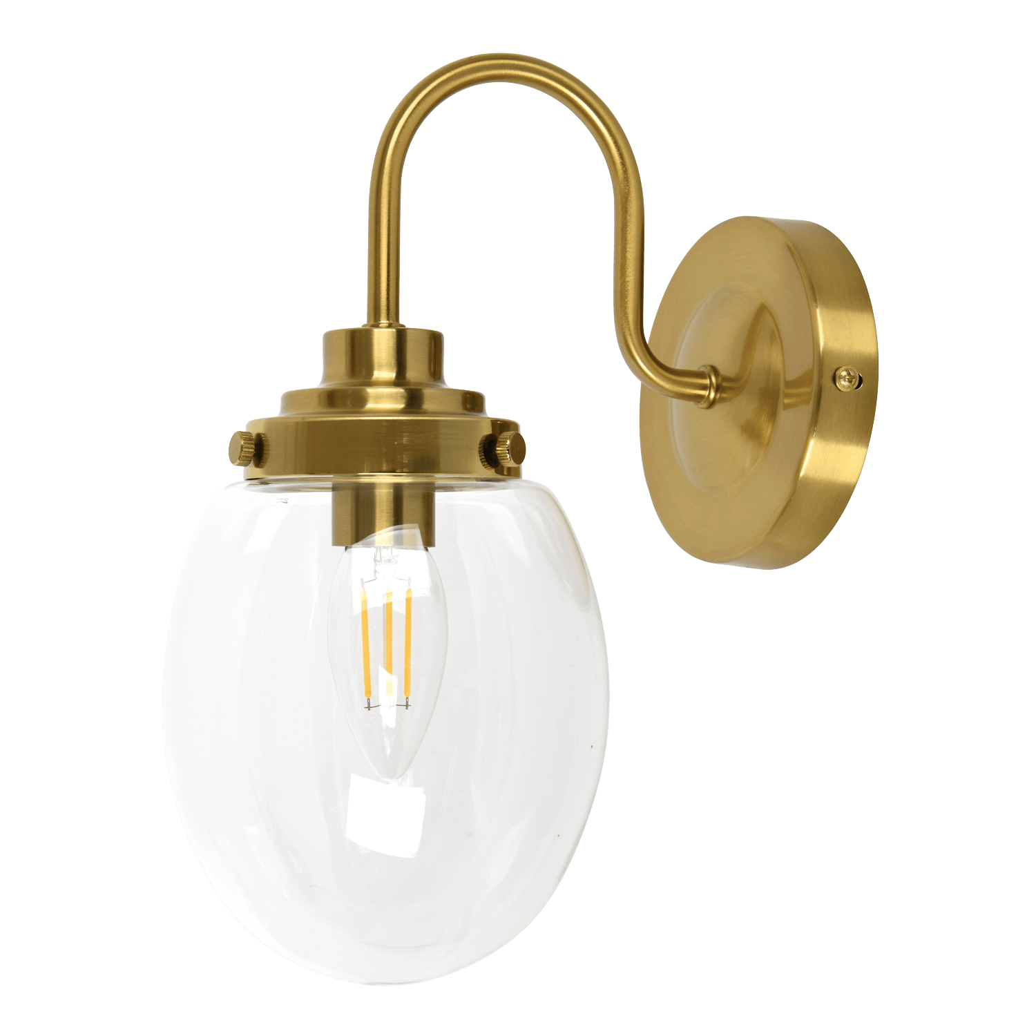 Zebbies Lighting Tori Gold Brass Wall Light